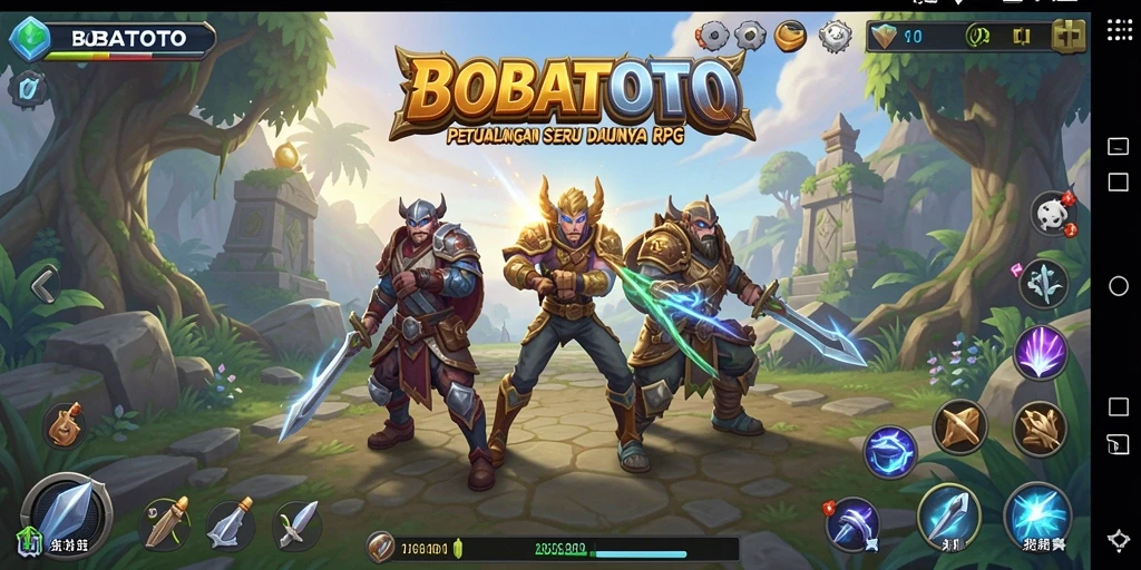 Tampilan gameplay RPG yang menarik dalam BOBATOTO.