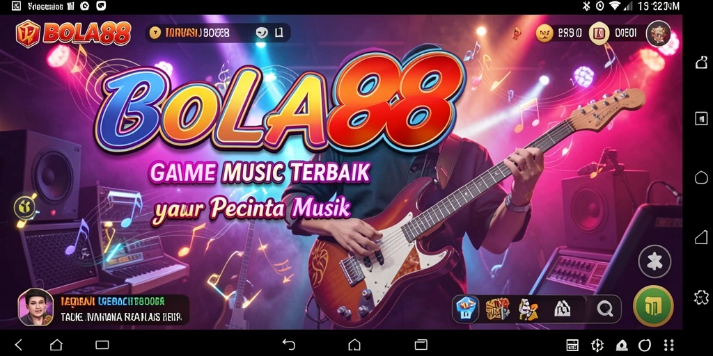 Tampilan menarik dari gameplay BOLA88 dengan musik dan tantangan.