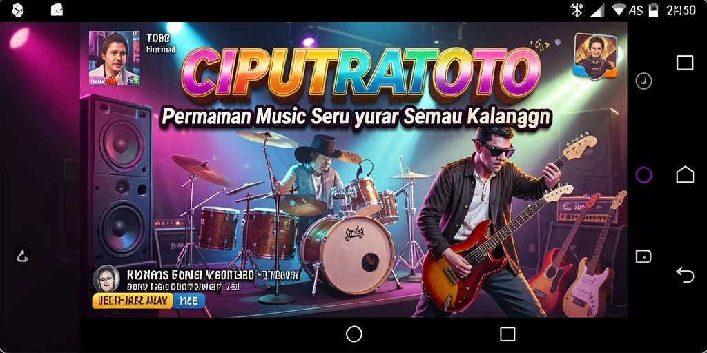 Tampilan gameplay <strong>CIPUTRATOTO</strong> yang menarik dengan berbagai fitur musik.