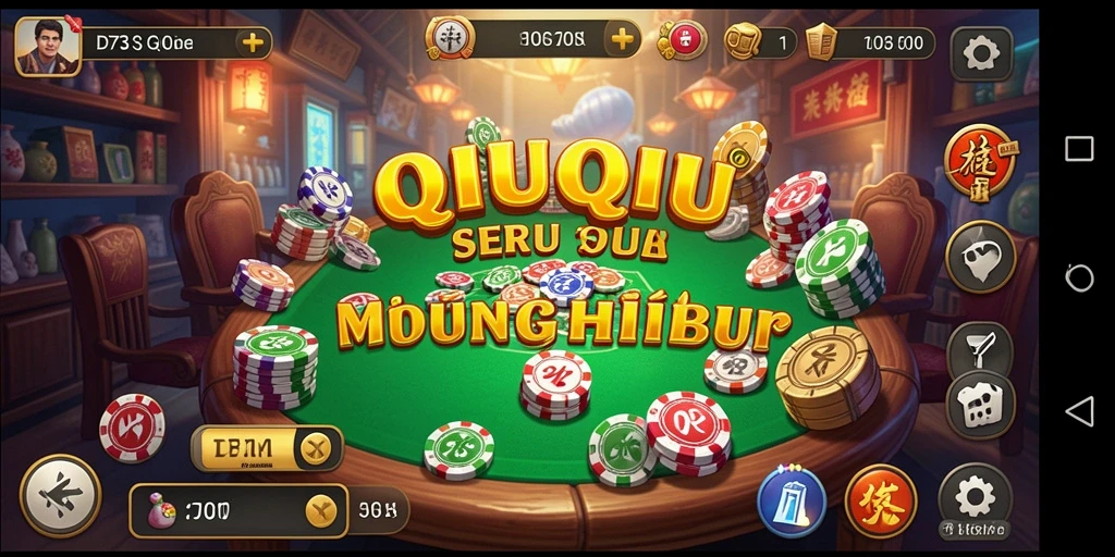 Gameplay D73 menampilkan suasana seru permainan QiuQiu.