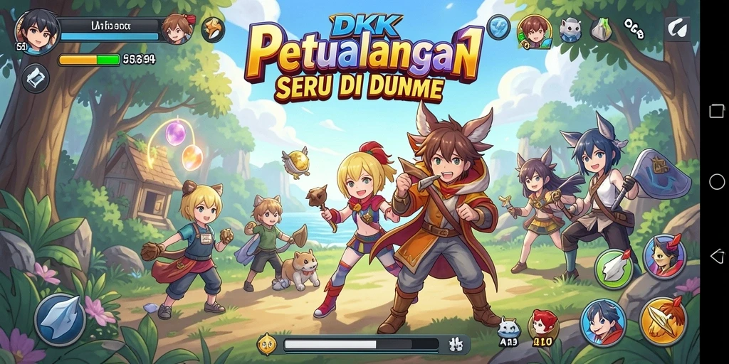 Gameplay seru DKK dengan karakter anime yang ikonik.