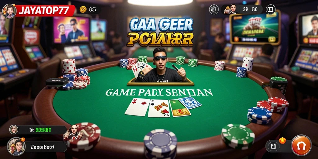 Tangkapan layar utama JAYATOP77 menampilkan permainan Poker yang menarik.