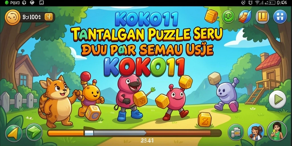 Screenshot gameplay KOKO11 menampilkan tantangan puzzle yang menarik.