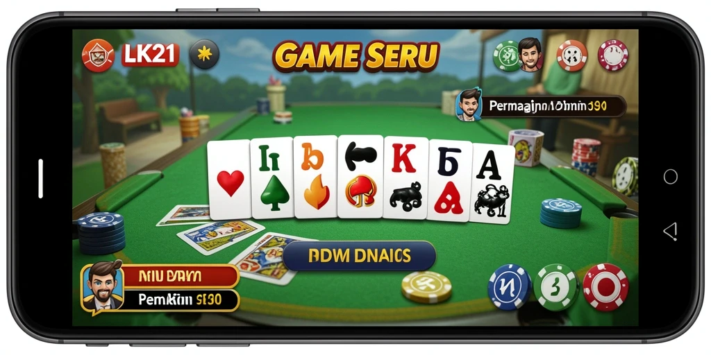 Tampilan gameplay Domino LK21 yang menarik dan interaktif.