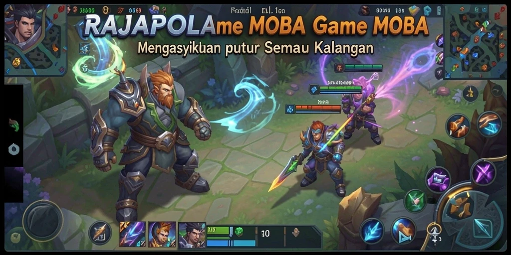 Tangkapan layar dari gameplay RAJAPOLA dengan pertempuran intens.