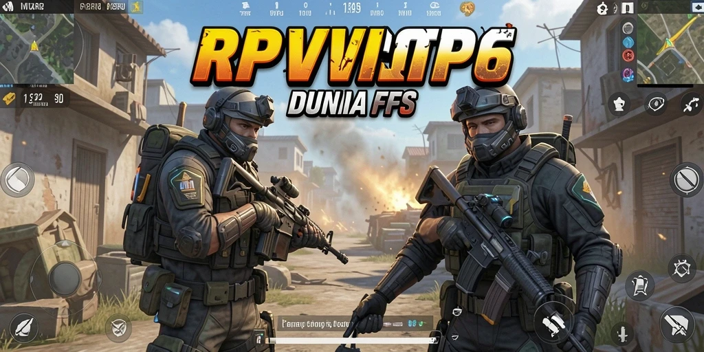 Screenshot RPVIP6 menampilkan aksi tembak-menembak yang intens.